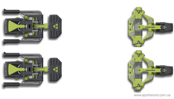 Крепление для скитурных лыж FISCHER TOUR SPEED LITE 2.0 W/O BRAKE SOLID BLACK/YELLOW-T71117